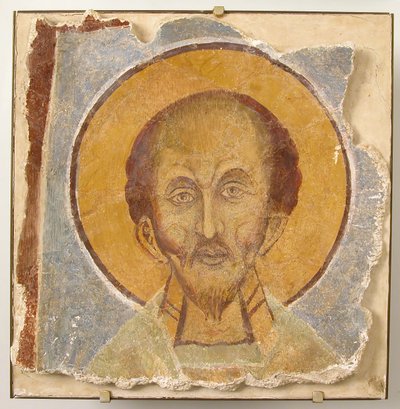 Wall Painting of Male Saint (modern restoration) by Unbekannt