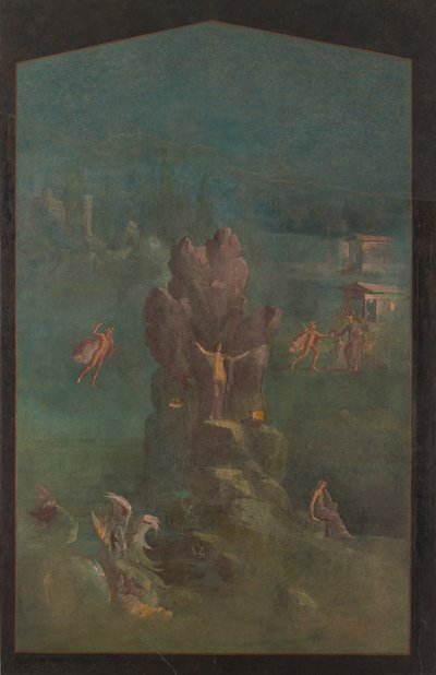 Wall Painting: Perseus and Andromeda in Landscape, from the Imperial Villa by Unbekannt