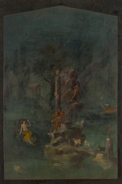 Wall Painting: Polyphemus and Galatea in a Landscape, from the Imperial Villa by Unbekannt