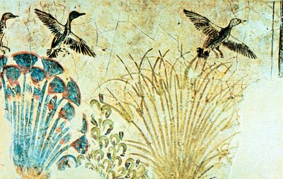 Wall Painting from the Tomb of Akhenaten, Ancient Egyptian, 18th Dynasty by Unbekannt