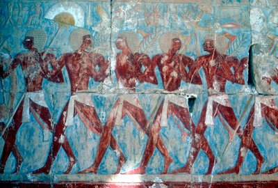 Wall painting (detail), Temple of Queen Hatshepsut, Luxor, Egypt by Unbekannt