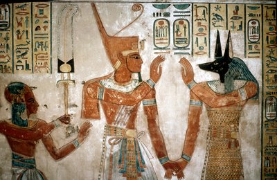 Wallpainting from a tomb of son of Rameses III, Valley of the Queens, Luxor, Egypt by Unbekannt