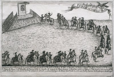 War of the Oranges, engraving by Unbekannt