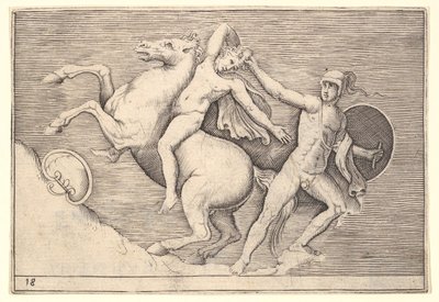 Warrior Pulling a Rider from His Horse by Unbekannt