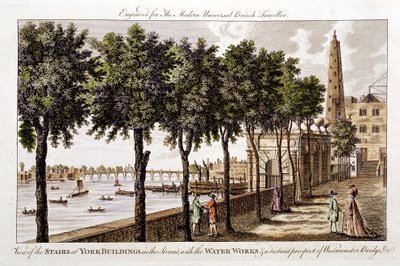 Waterworks at York Buildings, Strand, Supplying Water to London from the Thames, 1790 by Unbekannt
