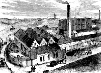 Webbs Chemical Factory, Diglis, Worcestershire, c1860 by Unbekannt