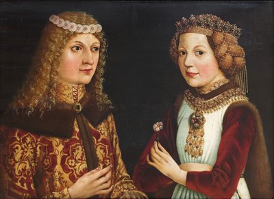 Wedding portrait of Ladislaus the Posthumous 1440-1457 and Magdalena of Valois 1443-1495 by Unbekannt