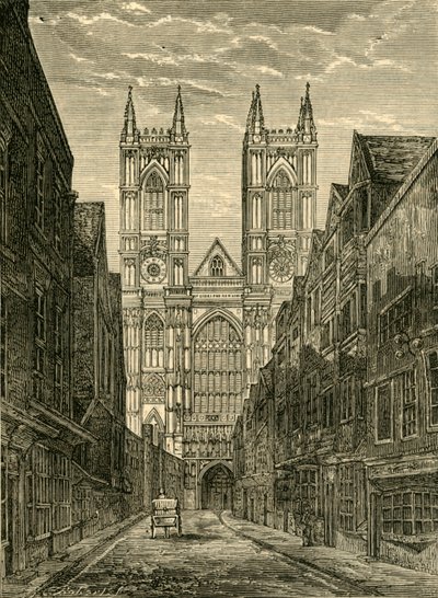West Front of Westminster Abbey, from Tothill Street by Unbekannt