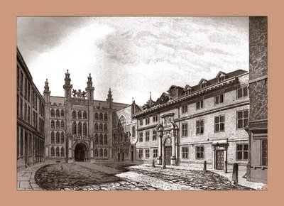 West View of Guildhall Chapel and Blackwell Hall, 1886 by Unbekannt