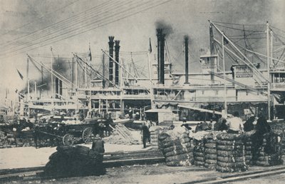 When Cotton Was Loaded, a Forest of Derricks and Smoke-stacks by Unbekannt