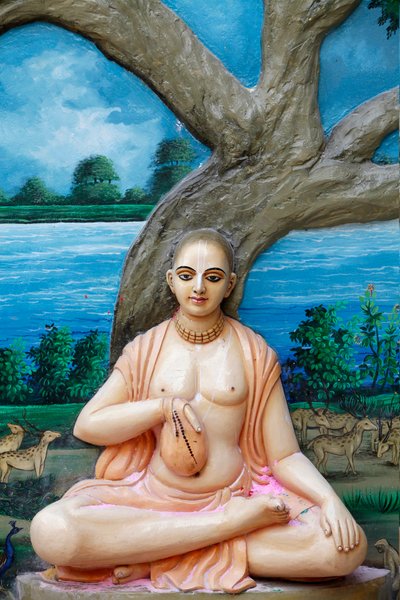 Sri Caitanya Mahaprabhu Chanting Japa at Imli Tala, Vrindavana by Unbekannt