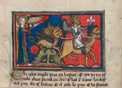 When the fifth angel blew his trumpet... Miniature from: Apocalypse of Saint John by Unbekannt