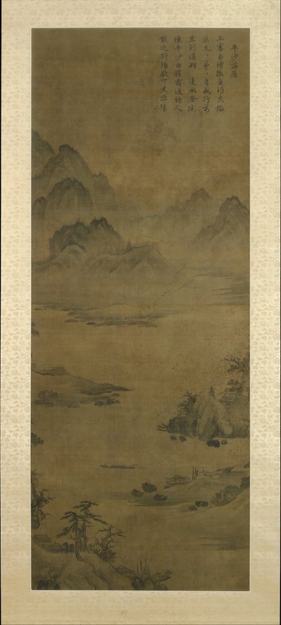 Wild geese descending to sandbar, late 15th-early 16th century by Unbekannt