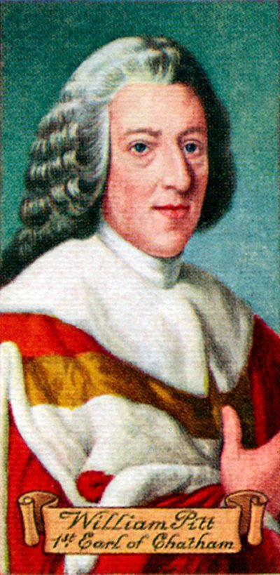 William Pitt, 1st Earl of Chatham, from a Series of Cigarette Cards, 1935 by Unbekannt