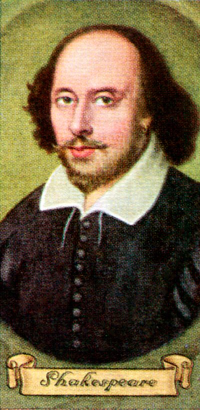 William Shakespeare, taken from a series of cigarette cards, 1935 by Unbekannt