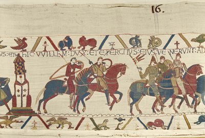 William leads his army against Duke Conan of Brittany, Bayeux Tapestry by Unbekannt
