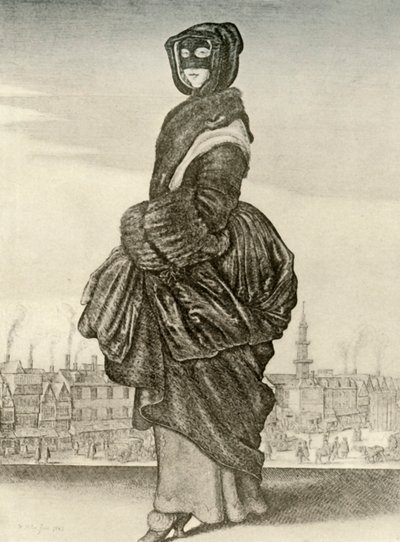 Winter - Outdoor Winter Dress of English Woman, Reign of Charles I by Unbekannt