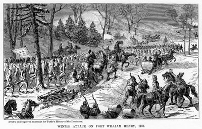 Winter Attack on Fort William Henry, New York State, 1757 by Unbekannt