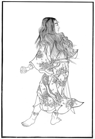 Wo-usn known as Yamato Takeru, ancient Japanese hero, 19th century 1886 by Unbekannt