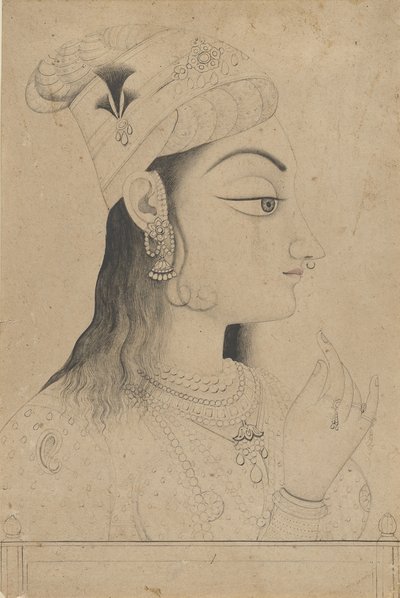 Woman with a Turban Dressed as Radha by Unbekannt