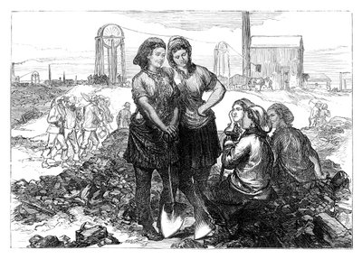 Work Girls at the Wigan Collieries, Late 19th Century by Unbekannt