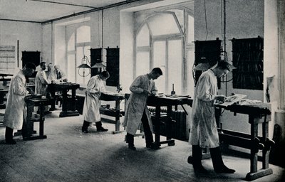 Workshop of the Arts and Crafts technical school, Flensburg, Germany. c1908 by Unbekannt