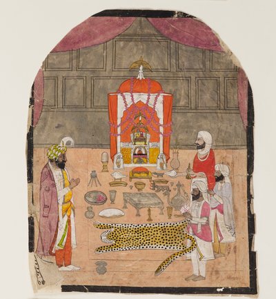 Worshippers at a shrine, 19th century by Unbekannt