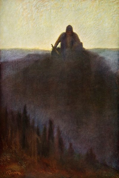 Wotan Waits in Valhalla for the End with His Broken Spear, 1906 by Unbekannt