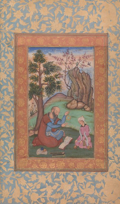 Young Prince and Mentor Sitting in Landscape, ca. 1600 by Unbekannt