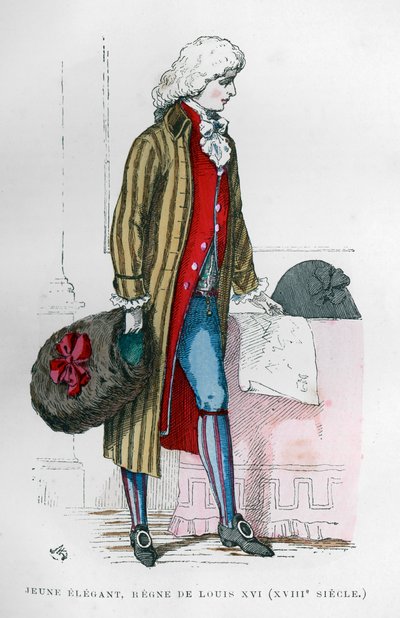 Young Dandy in Costume of the Reign of Louis XVI by Unbekannt