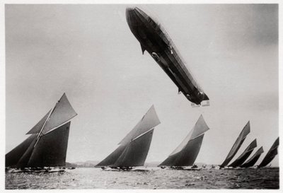 Zeppelin LZ11 Viktoria Luise in flight during the Kiel Regatta, Germany by Unbekannt