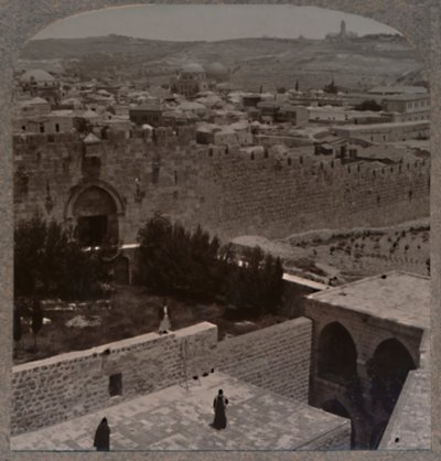 Zion Gate. The Mount of Olives and Mount Scopus in the Distance by Unbekannt