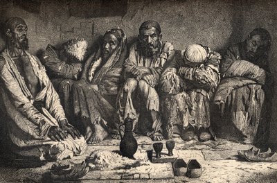 An Opium Den in Central Asia, Illustration from 