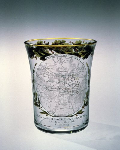 Blown, stained and enamelled beaker decorated by Samuel Mohn, 1813-14 by Unbekannt Unbekannt