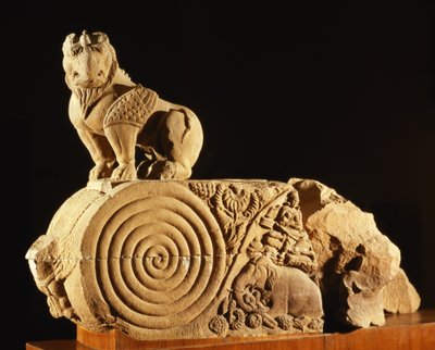 Buff Sandstone Architrave with Griffin, Sanchi, MP, Early 1st Century AD by Unbekannt Unbekannt