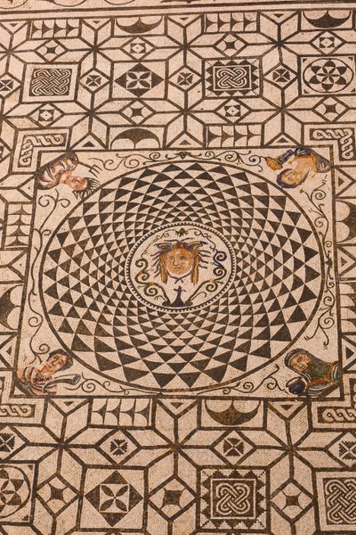 Carmona, Seville Province, Spain. Roman Mosaic of Medusa in Town Hall by Unbekannt Unbekannt