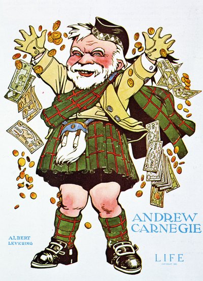Cartoon of Andrew Carnegie from Life Magazine by Unbekannt Unbekannt