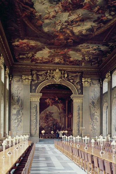 Ceiling of the entrance to the Painted Hall, Old Royal Naval College, Greenwich, London by Unbekannt Unbekannt