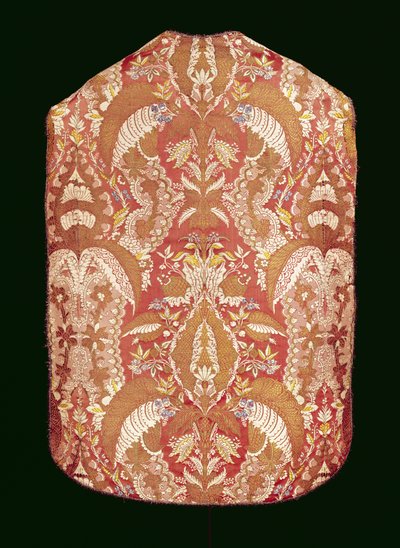 Chasuble, lace patterned silk, French, c.1720 by Unbekannt Unbekannt