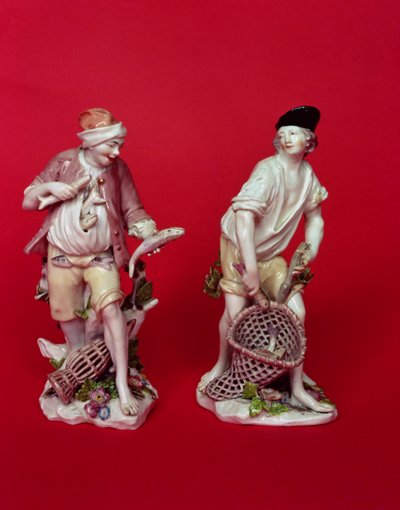 Chelsea figures of drunken fishermen after Meissen originals, c.1755 by Unbekannt Unbekannt