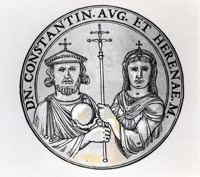 Constantine VI and his Mother Irene (engraving) by Unbekannt Unbekannt