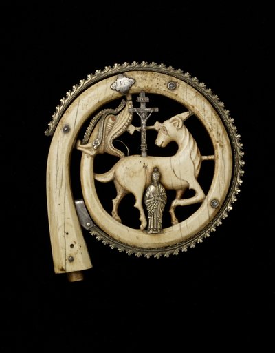 Crosier Head Depicting the Paschal Lamb, Possibly 12th Century with More Recent Mounts by Unbekannt Unbekannt