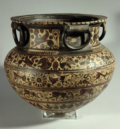 East Greek Orientalizing dinos, Middle Wild Goat style, from Cerveteri, c.615 BC (pottery) by Unbekannt Unbekannt