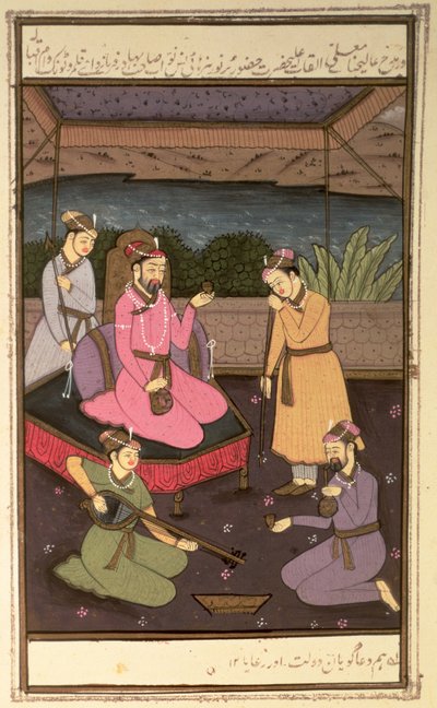 Emperor Khurram (Shah Jahan), with attendants, Mughal by Unbekannt Unbekannt