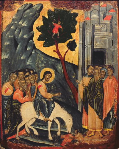 Entry into Jerusalem, icon from the Ionian Isles, 17th century by Unbekannt Unbekannt