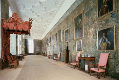 Hardwick Hall, Interior of the Long Gallery, Derbyshire, UK by Unbekannt Unbekannt