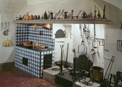 Interior of the Kitchen of the Hotel de Cabris by Unbekannt Unbekannt