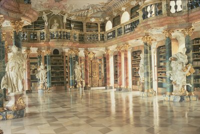 Interior of the library, completed in 1744 by Unbekannt Unbekannt