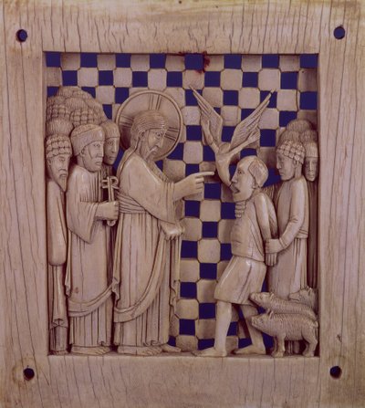 Jesus driving out the unclean spirit, relief, 10th century by Unbekannt Unbekannt