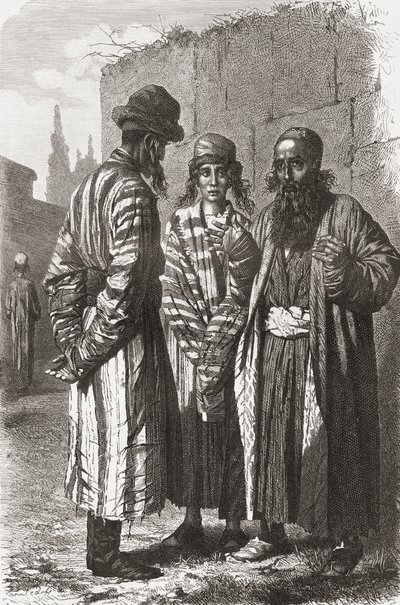 Jews of Tashkent, capital of Uzbekistan, illustration from 